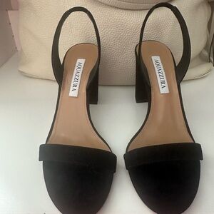 Aquazzura Black Women's So Nude Heels size 37